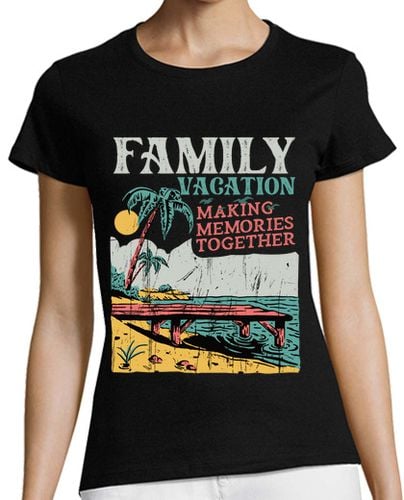 Camiseta Mujer Manga Corta vacaciones familiares haciendo recuerdo laTostadora - latostadora.com - Modalova