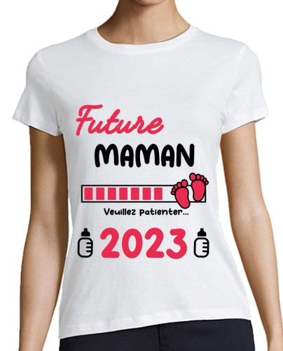 Camiseta Mujer Manga Corta anuncio de embarazo futura mamá 2023 laTostadora - latostadora.com - Modalova