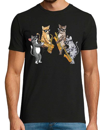 Camiseta gato tocando saxofón saxofón - latostadora.com - Modalova