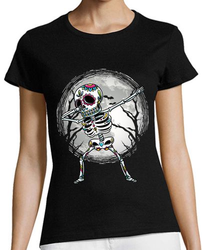 Camiseta mujer dabbing calaveras de azúcar esqueletos - latostadora.com - Modalova