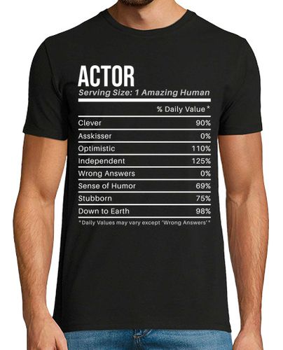 Camiseta actor valores nutricionales gracioso - latostadora.com - Modalova