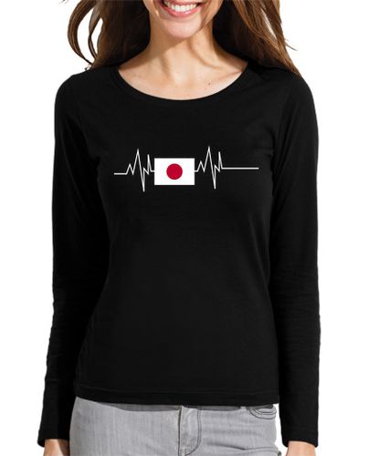 Camiseta mujer latido del corazón de la bandera de jap - latostadora.com - Modalova