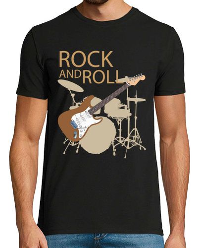 Camiseta guitarra marron rock and roll - latostadora.com - Modalova