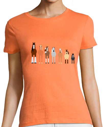 Camiseta Mujer Manga Corta Caballos laTostadora - latostadora.com - Modalova