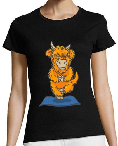 Camiseta Mujer Manga Corta vaca de las tierras altas escocesas gan laTostadora - latostadora.com - Modalova