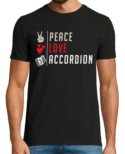 Camiseta paz amor acordeón instrumento musical - latostadora.com - Modalova