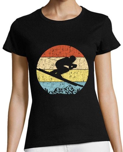 Camiseta mujer esquí regalo retroceso esquiador alpino - latostadora.com - Modalova
