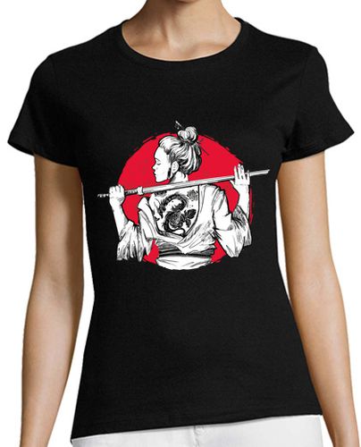 Camiseta mujer samurai niña dragón tatuaje katana espa - latostadora.com - Modalova