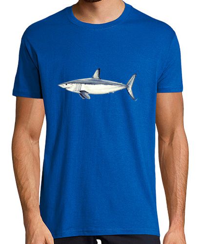 Camiseta Camiseta Tiburón Mako - Hombre, manga corta, azul royal, calidad extra - latostadora.com - Modalova