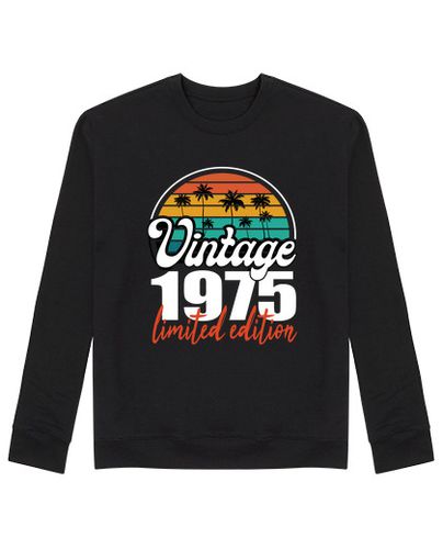 Sudadera Sin Capucha Unisex vintage cumpleaños retro 1975 limitada laTostadora - latostadora.com - Modalova