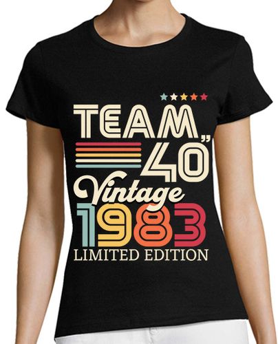 Camiseta Mujer Manga Corta equipo 40 años edición limitada 1983 laTostadora - latostadora.com - Modalova