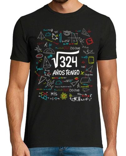 Camiseta Hombre Manga Corta Raiz Cuadrada Regalo 18 Cumpleaños laTostadora - latostadora.com - Modalova