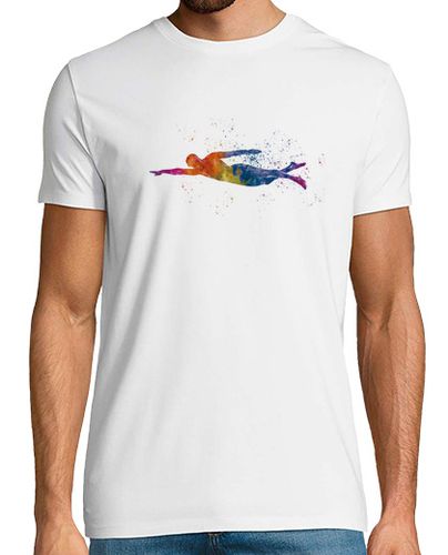 Camiseta Nadador en acuarela - latostadora.com - Modalova
