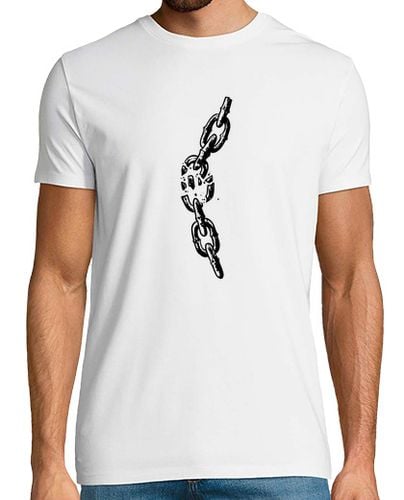 Camiseta Hombre Manga Corta cadena rota de estilo desgastado laTostadora - latostadora.com - Modalova