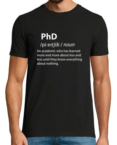 Camiseta Hombre Manga Corta phd definición de diccionario divertido laTostadora - latostadora.com - Modalova