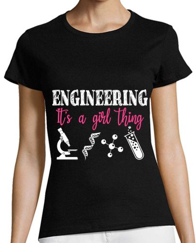 Camiseta Mujer Manga Corta ingenieria - es cosa de chicas laTostadora - latostadora.com - Modalova