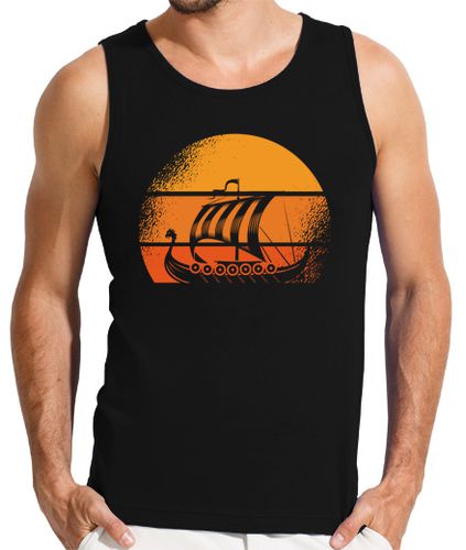 Camiseta barco vikingo sol retro - latostadora.com - Modalova