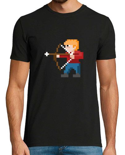 Camiseta retro 80s videojuego pixel art tiro con arco arquero laTostadora - latostadora.com - Modalova