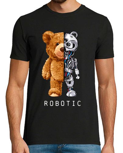 Camiseta Hombre Manga Corta Robotic Oso Peluche Robot Osito Terminator Robótica Friki laTostadora - latostadora.com - Modalova