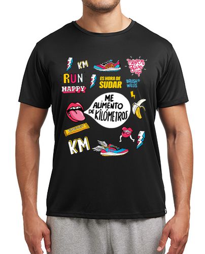 Camiseta deportiva Me alimento de kilómetros - latostadora.com - Modalova