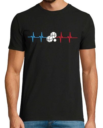 Camiseta Hombre Manga Corta petanca latido del corazón regalo de francia laTostadora - latostadora.com - Modalova