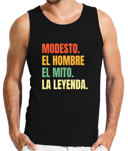 Camiseta Hombre Sin Mangas Nombre Modesto Cumpleanos Regalo Anos laTostadora - latostadora.com - Modalova