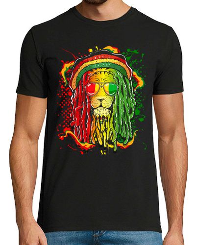 Camiseta León Rasta Jamaica Música Reggae Rastafari Marihuana - latostadora.com - Modalova