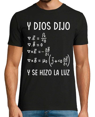 Camiseta Hombre Manga Corta Ecuaciones Maxwell Matemáticas Regalo Friki Profesor Mates laTostadora - latostadora.com - Modalova