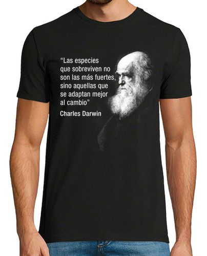 Camiseta Frase Darwin Evolución Cambio Motivación Humor Filosofía Ciencia - latostadora.com - Modalova