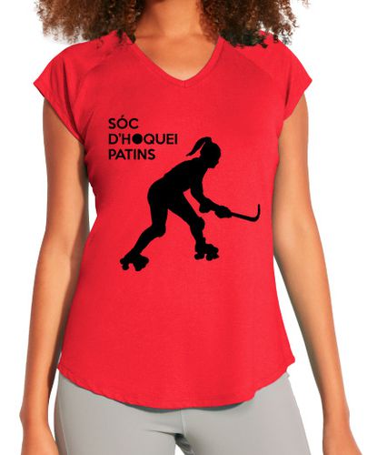 Camiseta deportiva mujer Hockey Patines Fem negro - latostadora.com - Modalova