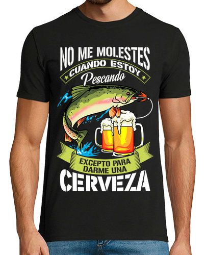Camiseta Pesca Y Cerveza No Molestes Pescador Deporte Peces Humor Alcohol - latostadora.com - Modalova