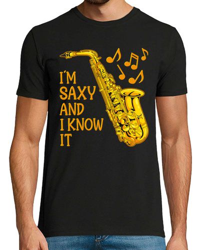 Camiseta Saxofón I Am Saxy Música Orquesta Músico De Jazz - latostadora.com - Modalova