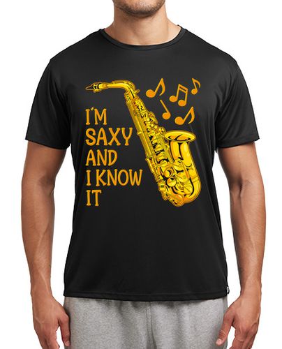 Camiseta deportiva Saxofón I Am Saxy Música Orquesta Músico De Jazz - latostadora.com - Modalova