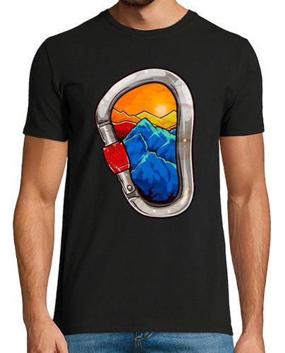 Camiseta Hombre Manga Corta Mosquetón De Escalada Alpinismo Naturaleza Deporte De Montaña laTostadora - latostadora.com - Modalova