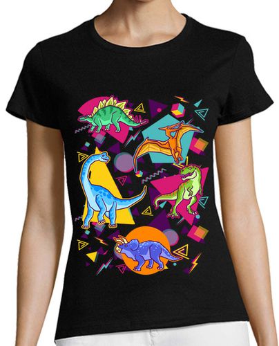 Camiseta mujer Dinosaurios Retro 80 Textura Los 90 Jurassic Park Aesthetic - latostadora.com - Modalova