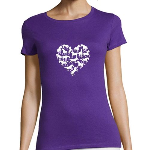 Camiseta Mujer Manga Corta camiseta de equitación de corazón de ca laTostadora - latostadora.com - Modalova