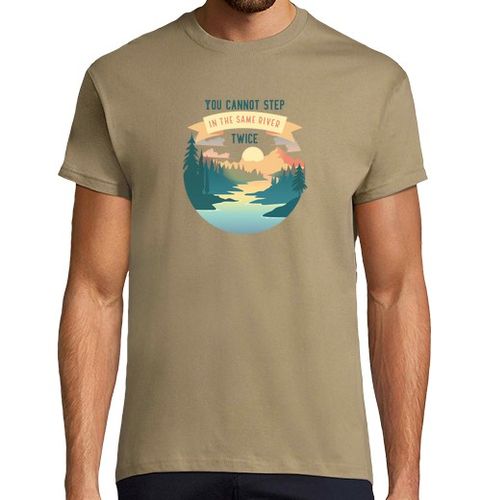 Camiseta Hombre Manga Corta step in the same river laTostadora - latostadora.com - Modalova