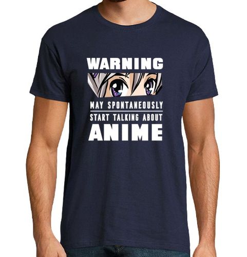 Camiseta Hombre Manga Corta Camiseta advertencia de anime laTostadora - latostadora.com - Modalova