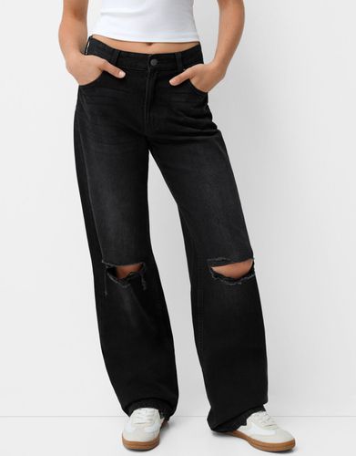 Jeans 90'S Wide Leg Rotos Mujer 38 - Bershka - Modalova