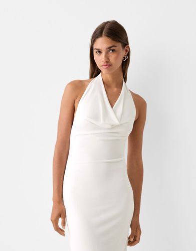 Vestido Midi Escote Halter Mujer L - Bershka - Modalova