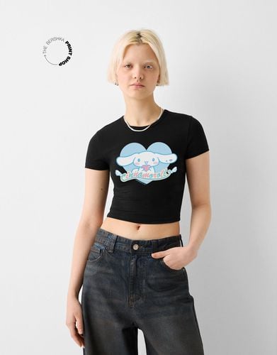 Camiseta Cinnamoroll Manga Corta Cropped Print Mujer 10-12 - Bershka - Modalova