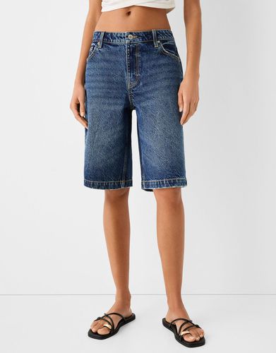 Bermuda Denim Baggy Mujer 36 - Bershka - Modalova