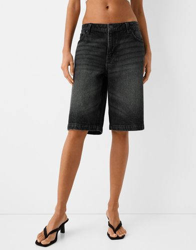 Bermuda Denim Baggy Mujer 32 - Bershka - Modalova