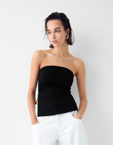 Top Bandeau Punto Roma Frunce Mujer M - Bershka - Modalova