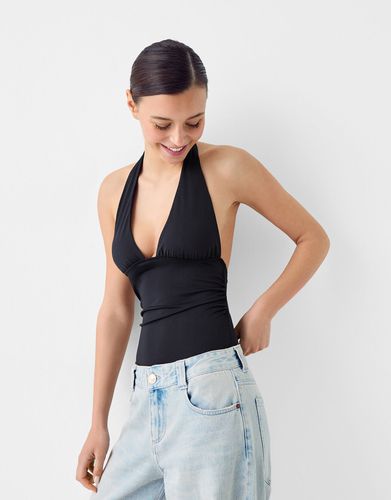 Bershka Body Halter Mujer Xs Negro - Bershka - Modalova