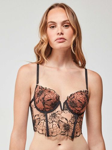 Bustier bordado floral en copas B y C - Gisela - Sujetador - Modalova