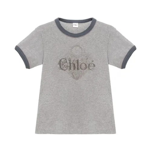 Logo Graphic Crew Neck T-shirts and Polos - Chloé - Modalova