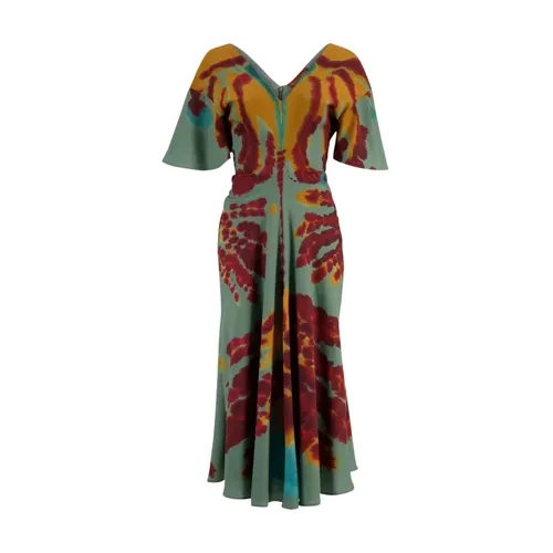 Tie-Dye V-Ausschnitt Midi Kleid - Altuzarra - Modalova