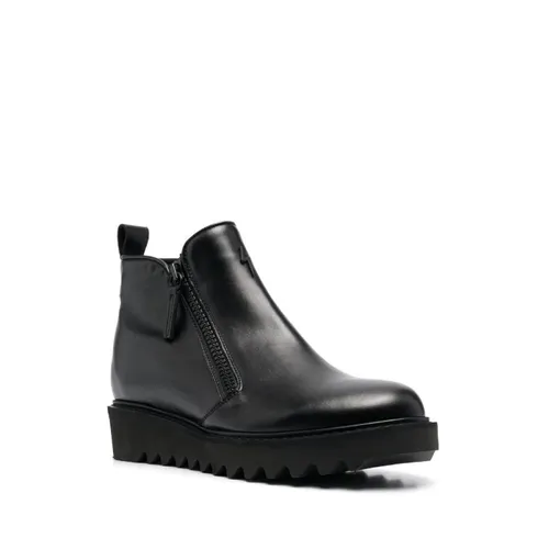 Elegant Black Ankle Boots with Fur - Giuseppe Zanotti - Modalova