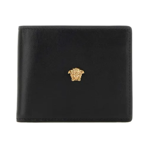 V Leather Wallet - Versace - Modalova